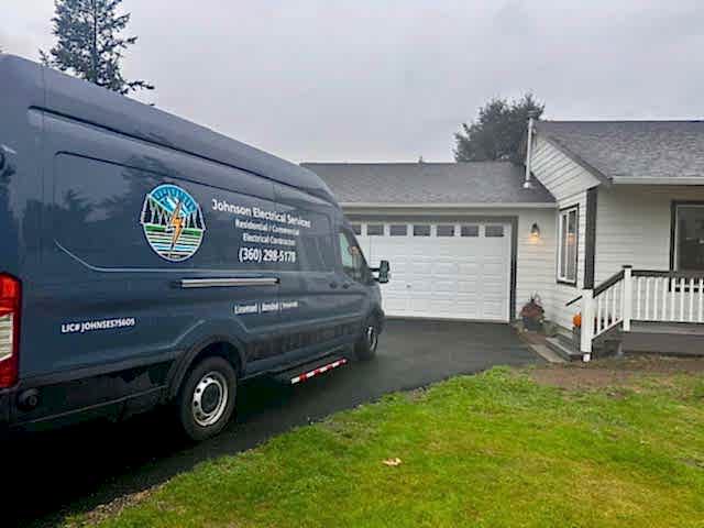 electric-services-van-outside-home-mt-vernon electrical services van mt vernon home