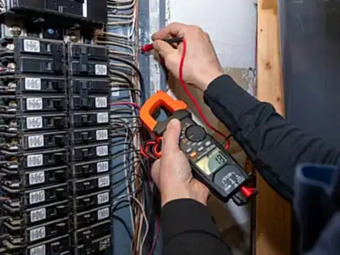 Electrical-Inspections-Repairs Electrical Inspector Testing Circuit Breaker